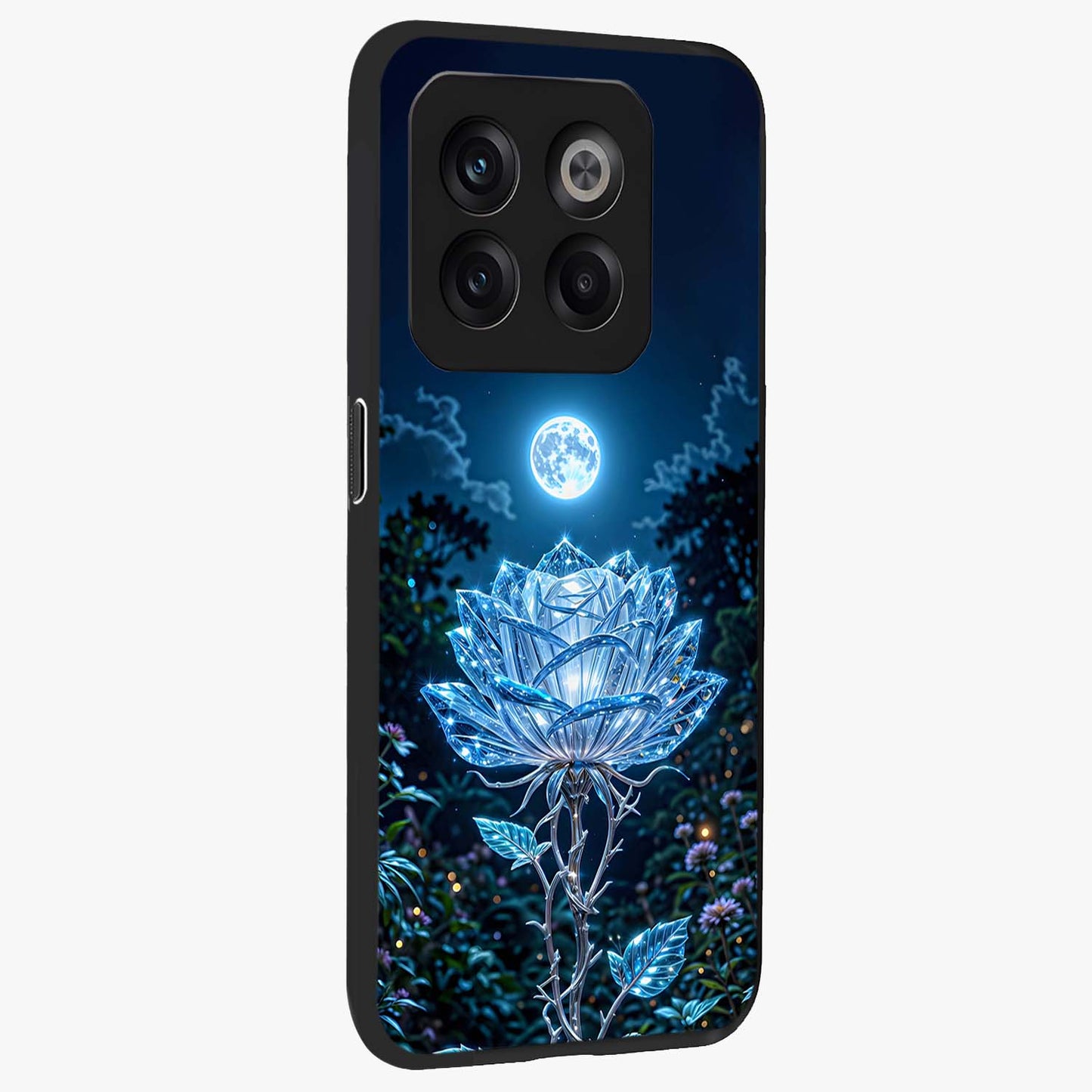 Crystal Moon Lotus Glass Case for OnePlus 10T |1+10T