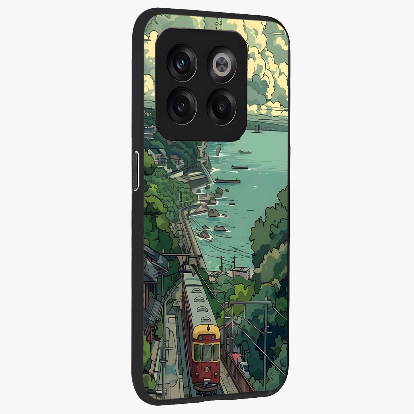 Seaside Train Ride Glass Case for OnePlus 10T |1+10T