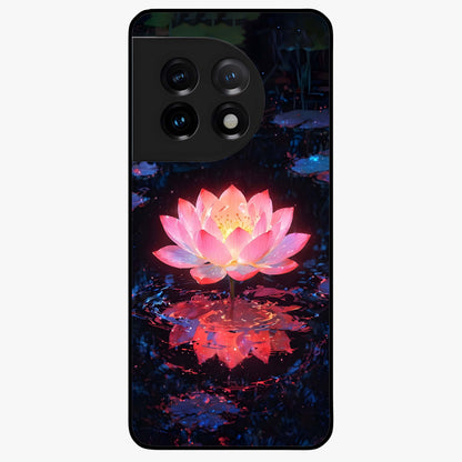 Luminous Lotus Glow Glass Case for OnePlus 11 |1+11