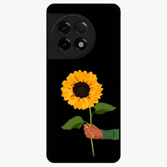 Sunflower Custom Name  Glass Case for OnePlus 11R |1+11R