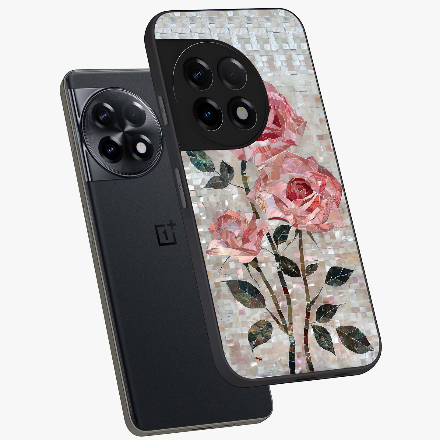 Blush Mosaic Bloom Glass Case for OnePlus 11R |1+11R