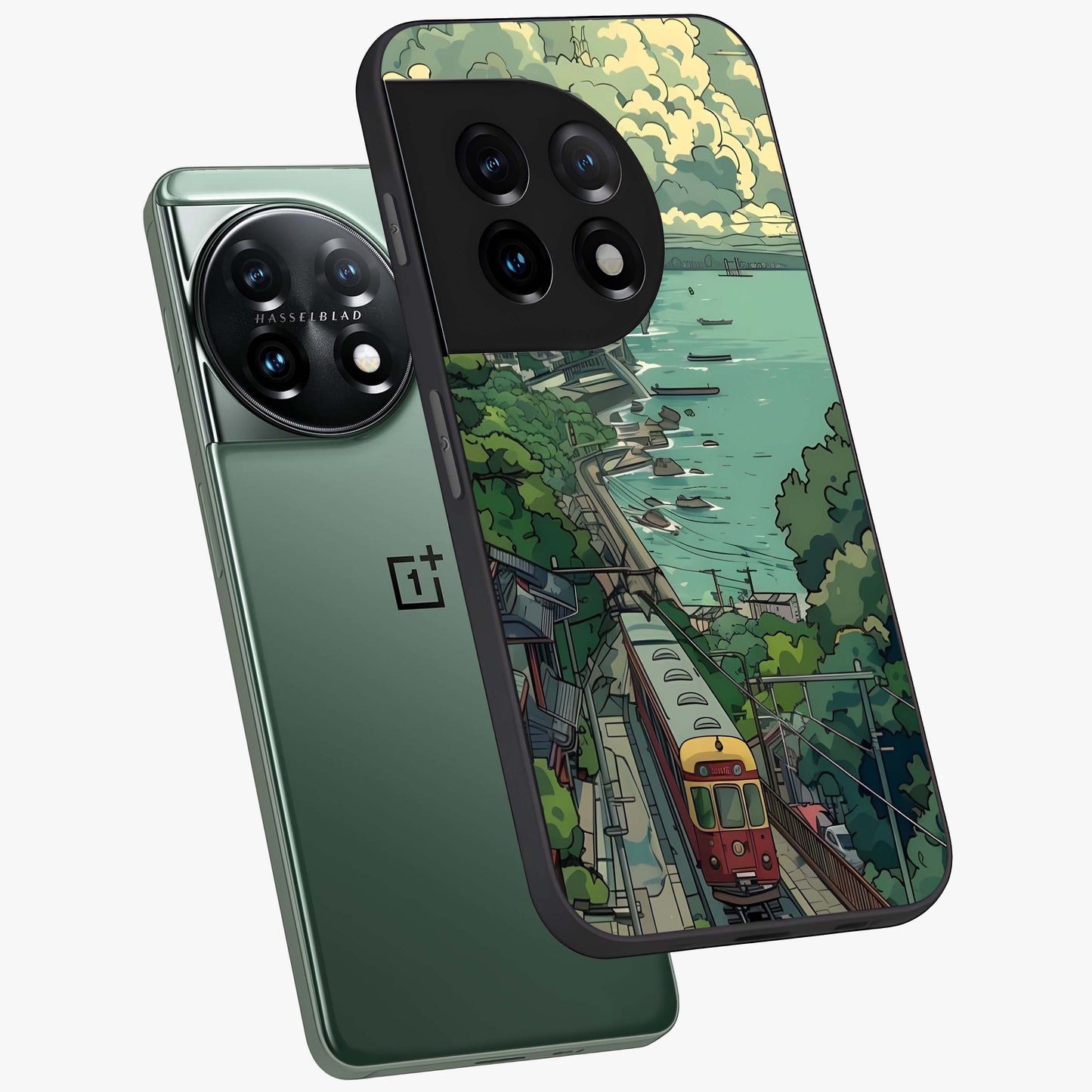 Seaside Train Ride Glass Case for OnePlus 11 |1+11