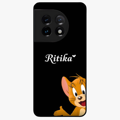 Forever Chasing Love Jerry Custom Name Glass Case for OnePlus 11 |1+11