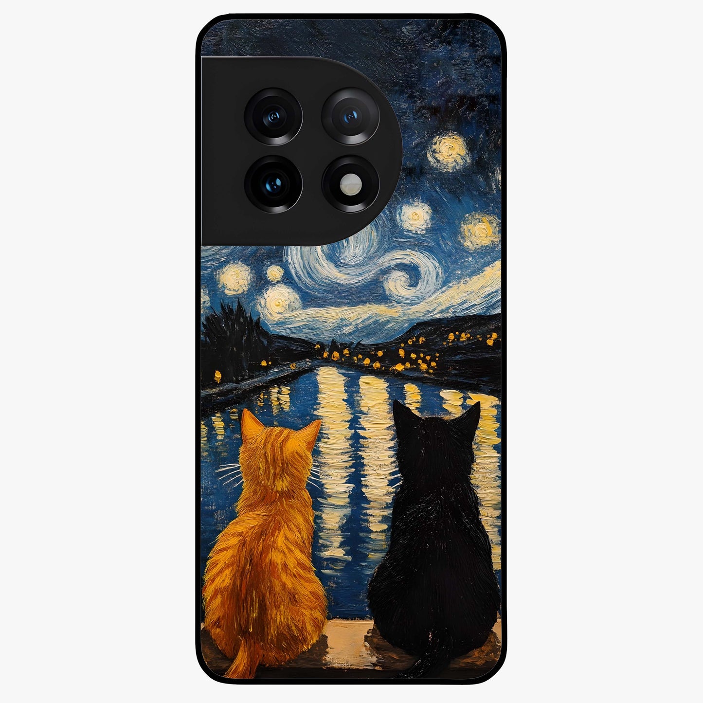 Starry River Cats Glass Case for OnePlus 11 |1+11