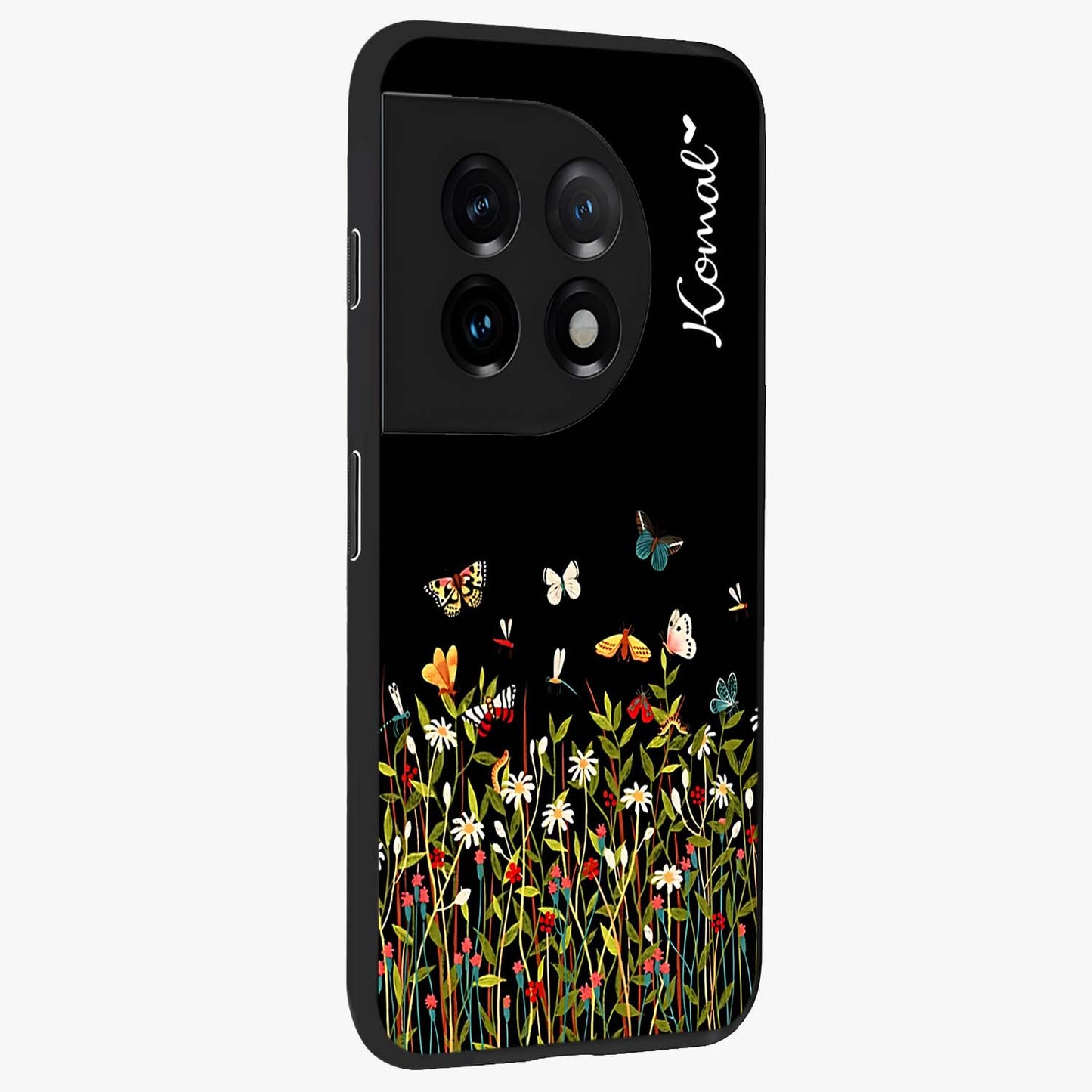 Dark Bloom Wonderland Custom Name Glass Case for OnePlus 11 |1+11