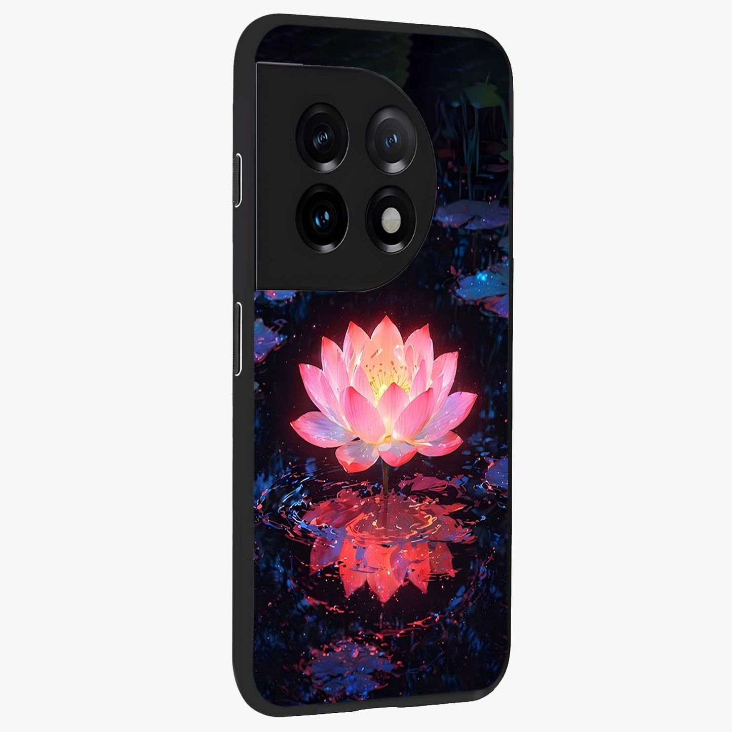 Luminous Lotus Glow Glass Case for OnePlus 11 |1+11