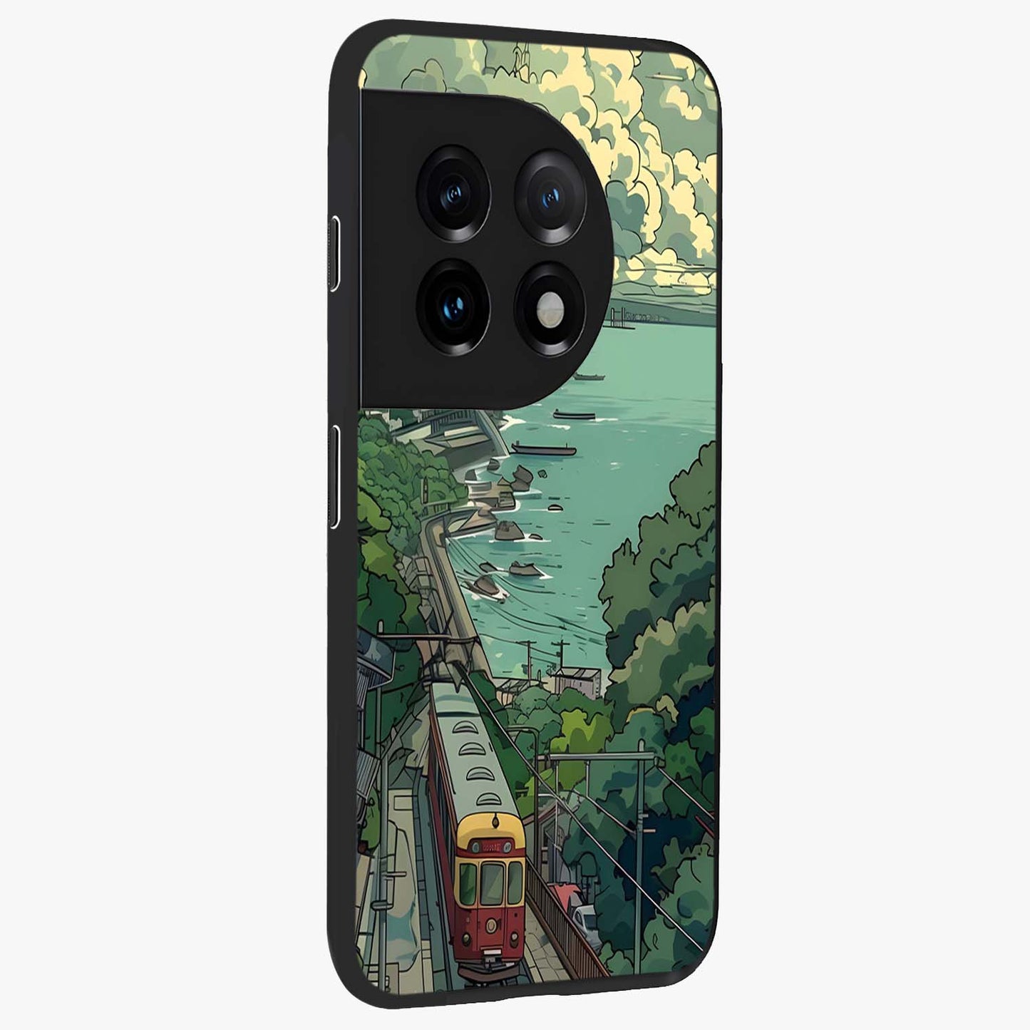 Seaside Train Ride Glass Case for OnePlus 11 |1+11