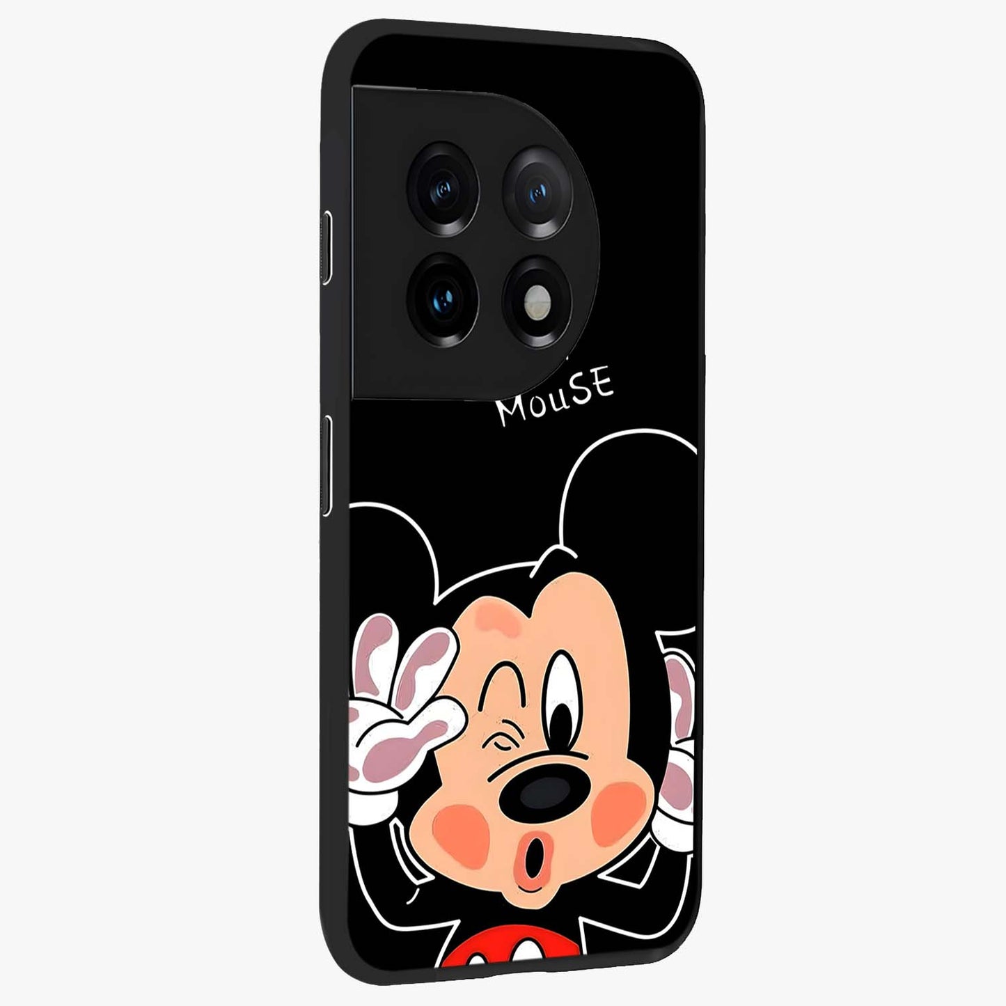 Cute Mickey Love Custom Name Glass Case for OnePlus 11 |1+11
