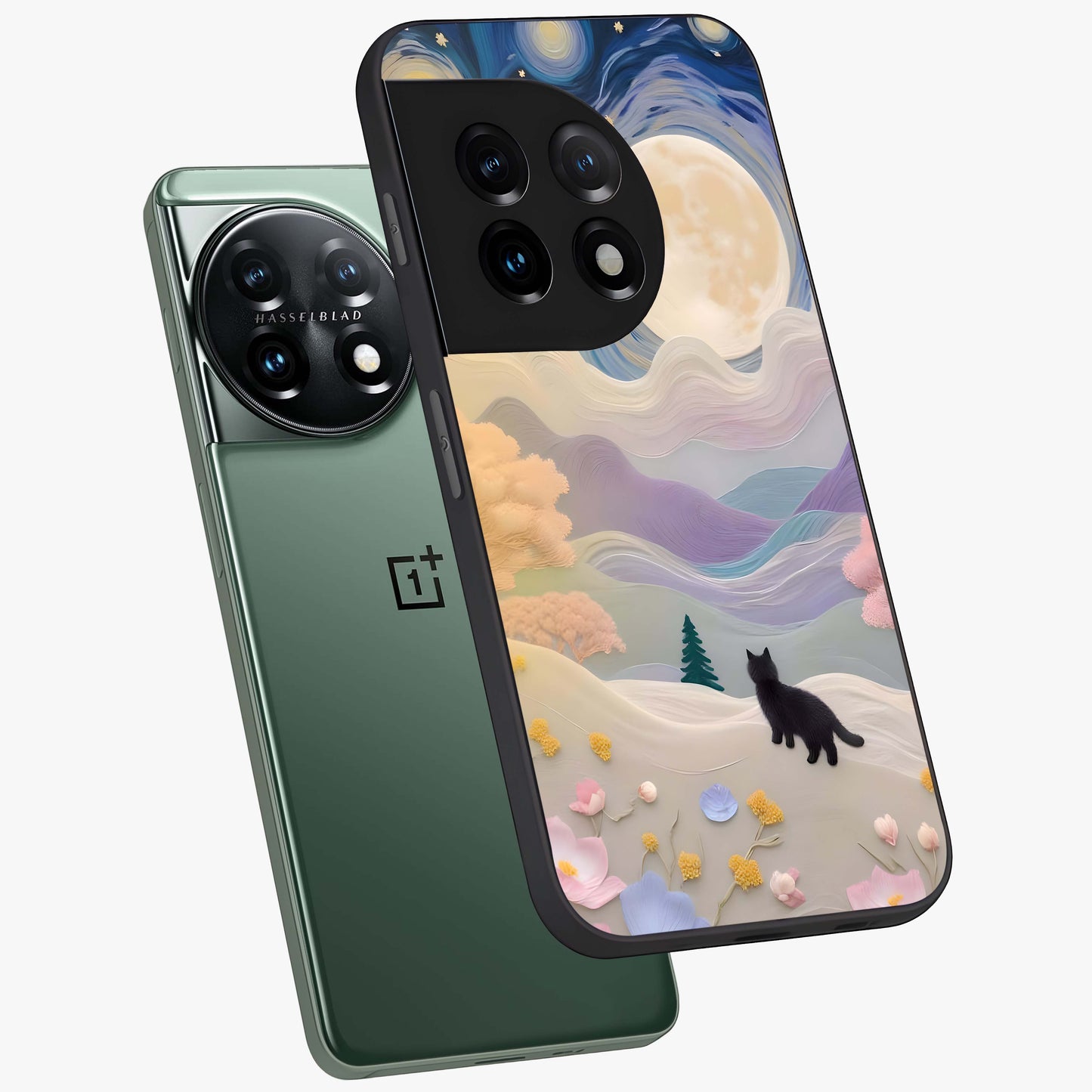 Moonlit Petal Path Glass Case for OnePlus 11 |1+11