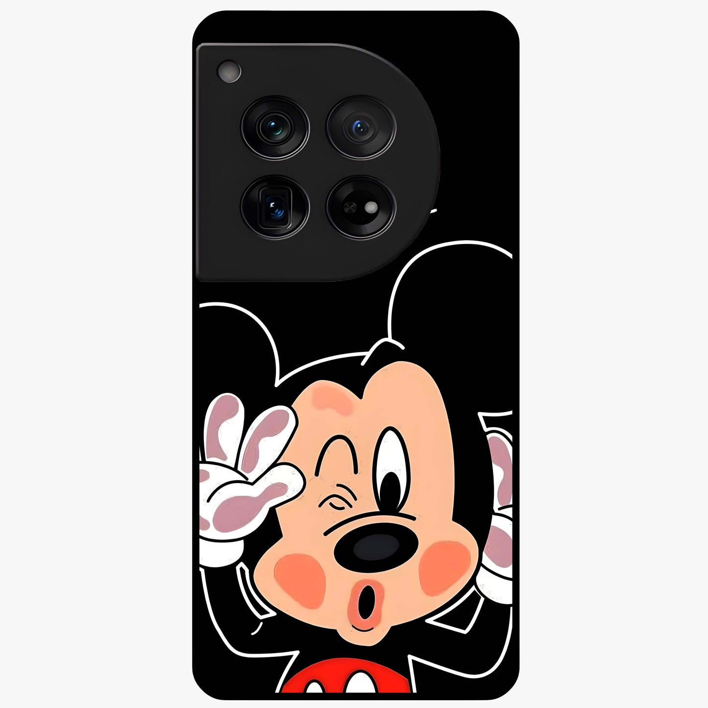 Cute Mickey Love Custom Name Glass Case for OnePlus 12 |1+12