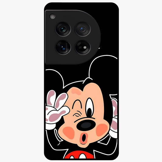 Cute Mickey Love Custom Name Glass Case for OnePlus 12 |1+12
