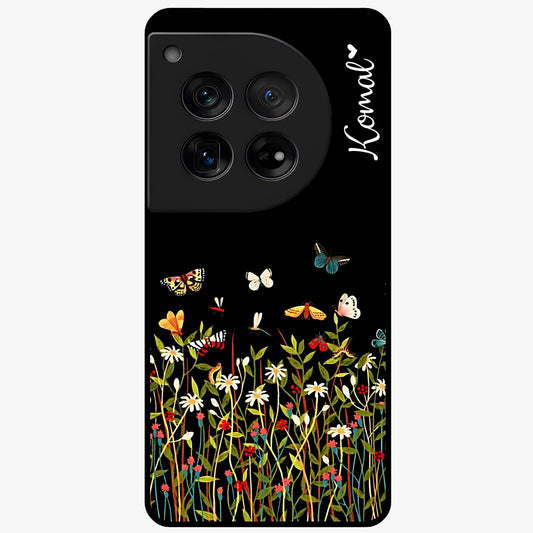 Dark Bloom Wonderland Custom Name Glass Case for OnePlus 12 |1+12