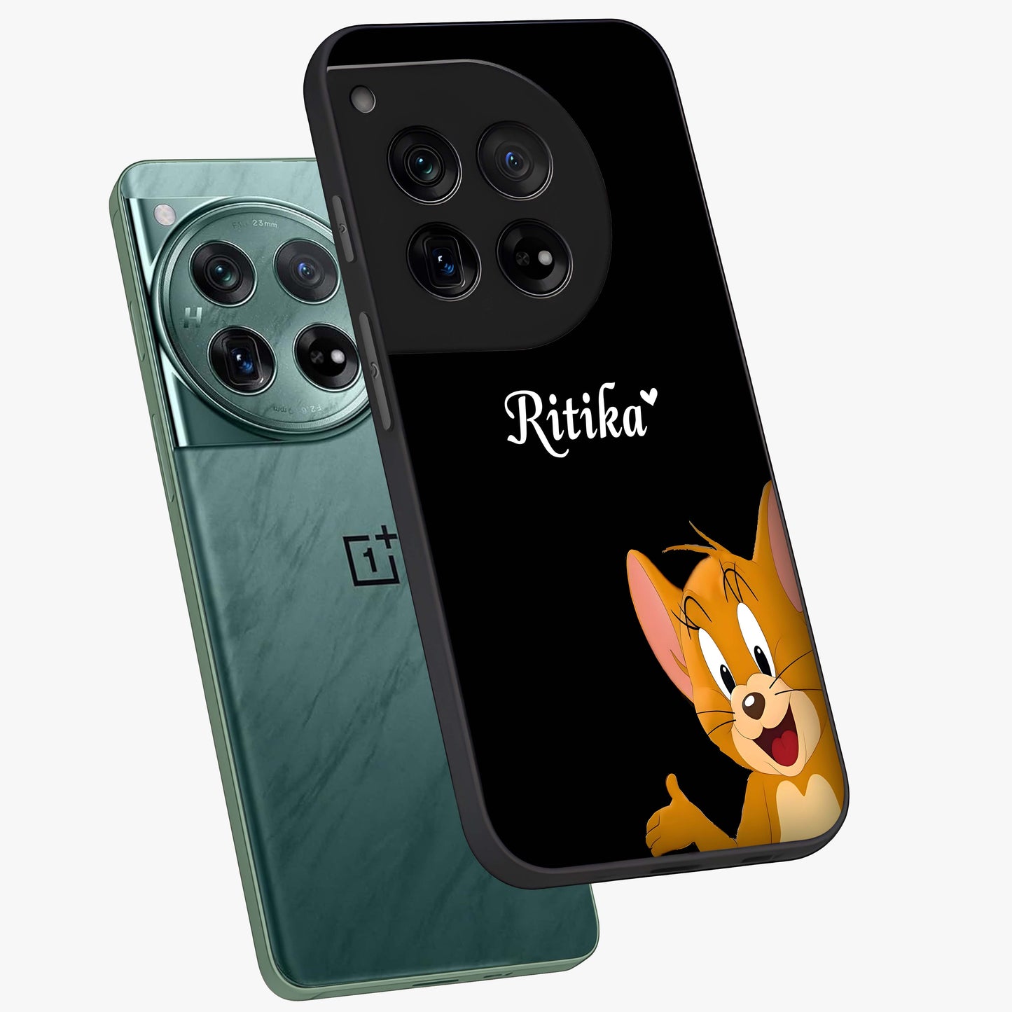 Forever Chasing Love Jerry Custom Name Glass Case for OnePlus 12 |1+12