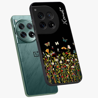 Dark Bloom Wonderland Custom Name Glass Case for OnePlus 12 |1+12