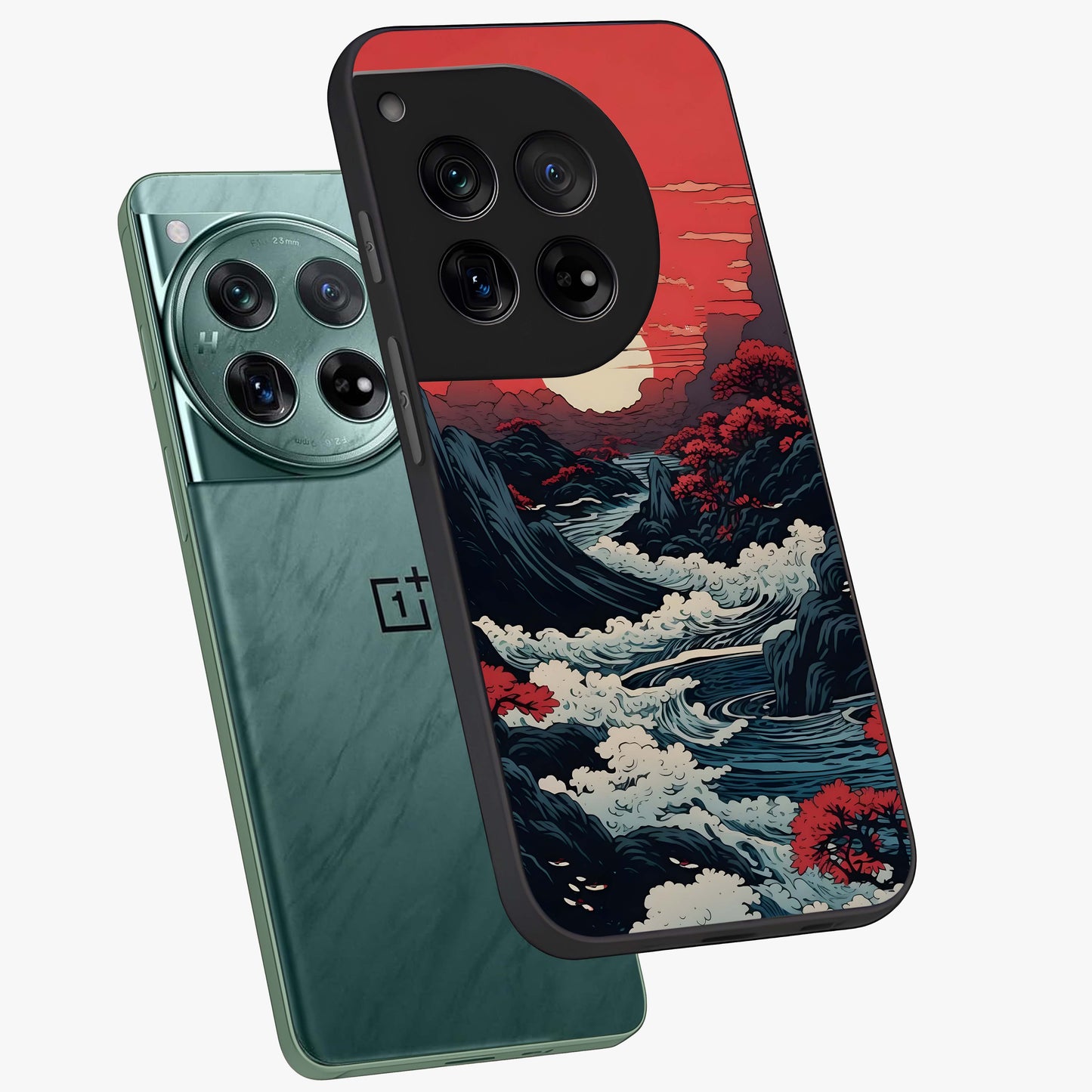 Red Sunset Scenery  Glass Case for OnePlus 12 |1+12