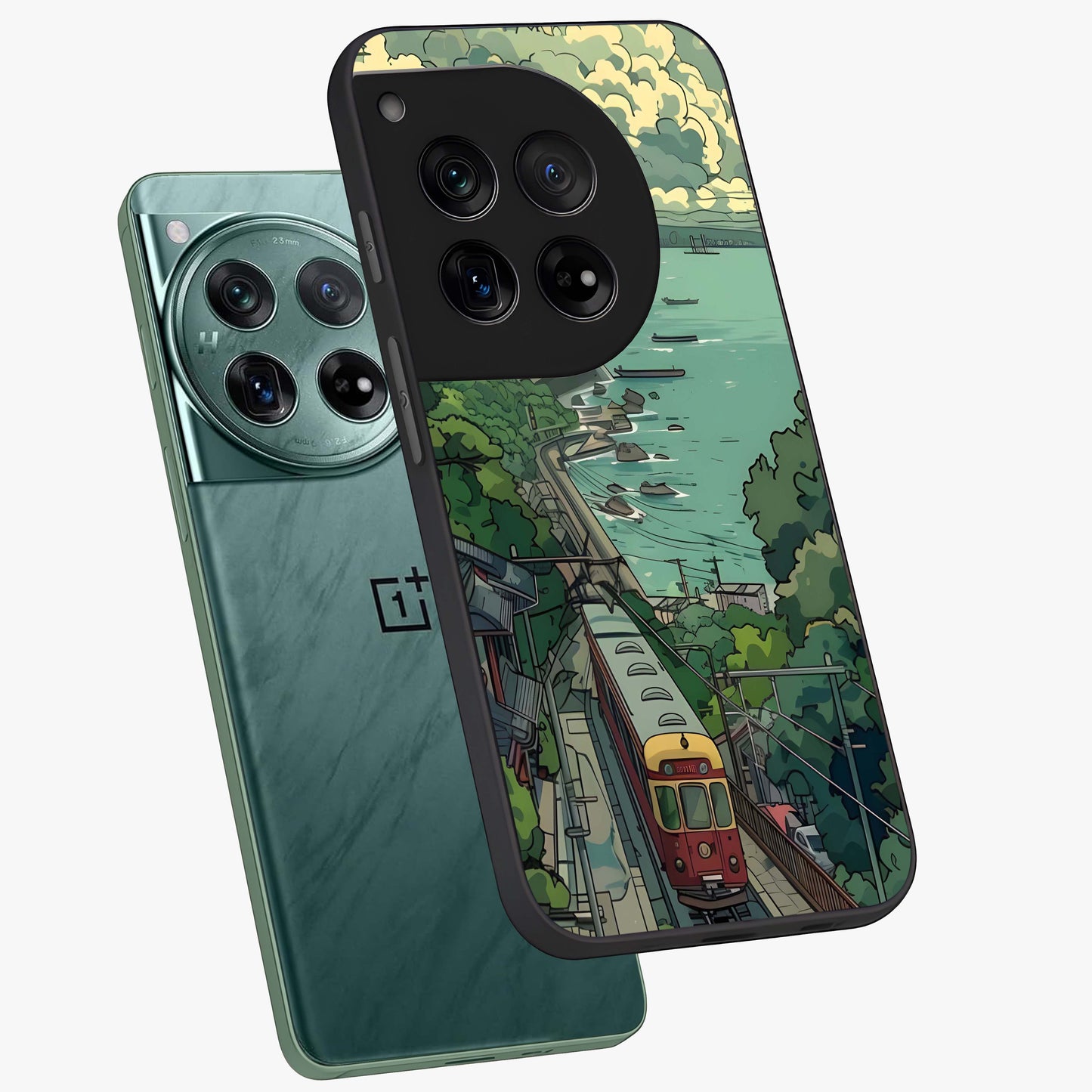 Seaside Train Ride Glass Case for OnePlus 12 |1+12