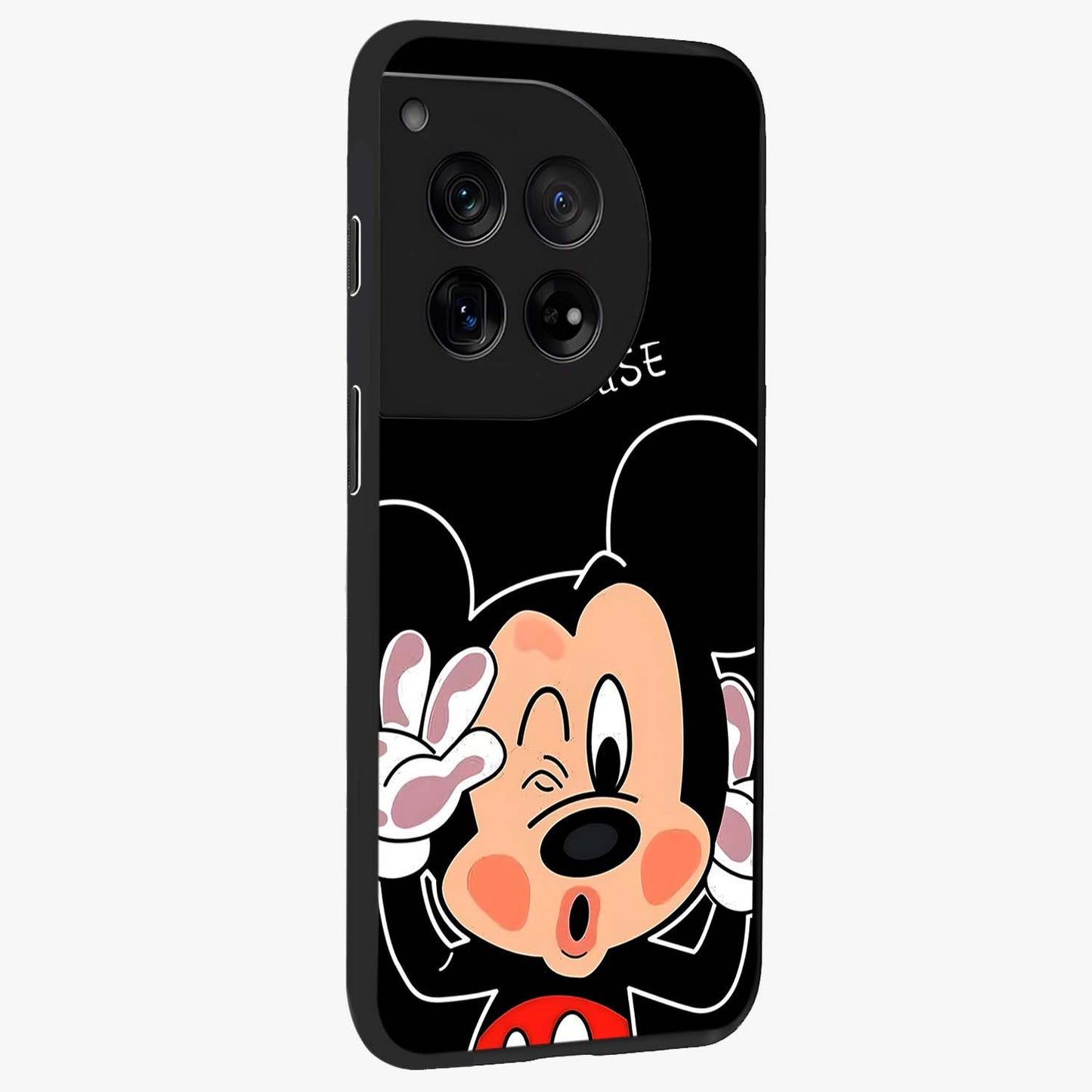 Cute Mickey Love Custom Name Glass Case for OnePlus 12 |1+12