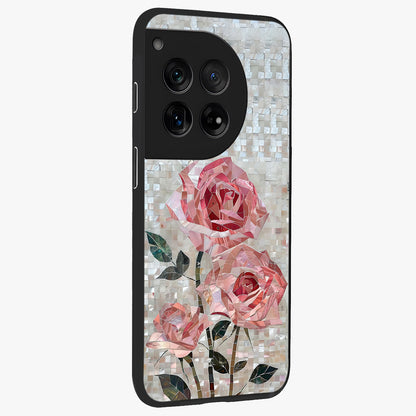 Blush Mosaic Bloom Glass Case for OnePlus 12 |1+12