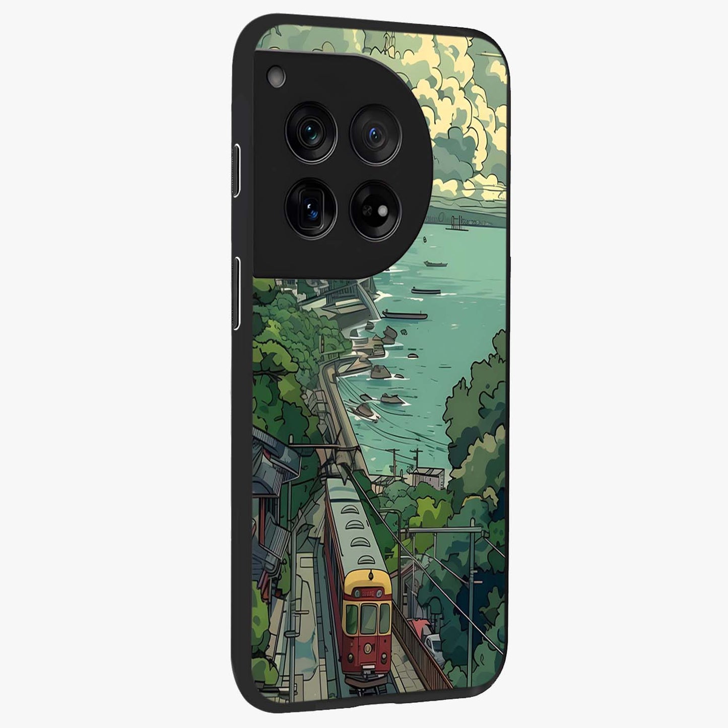 Seaside Train Ride Glass Case for OnePlus 12 |1+12
