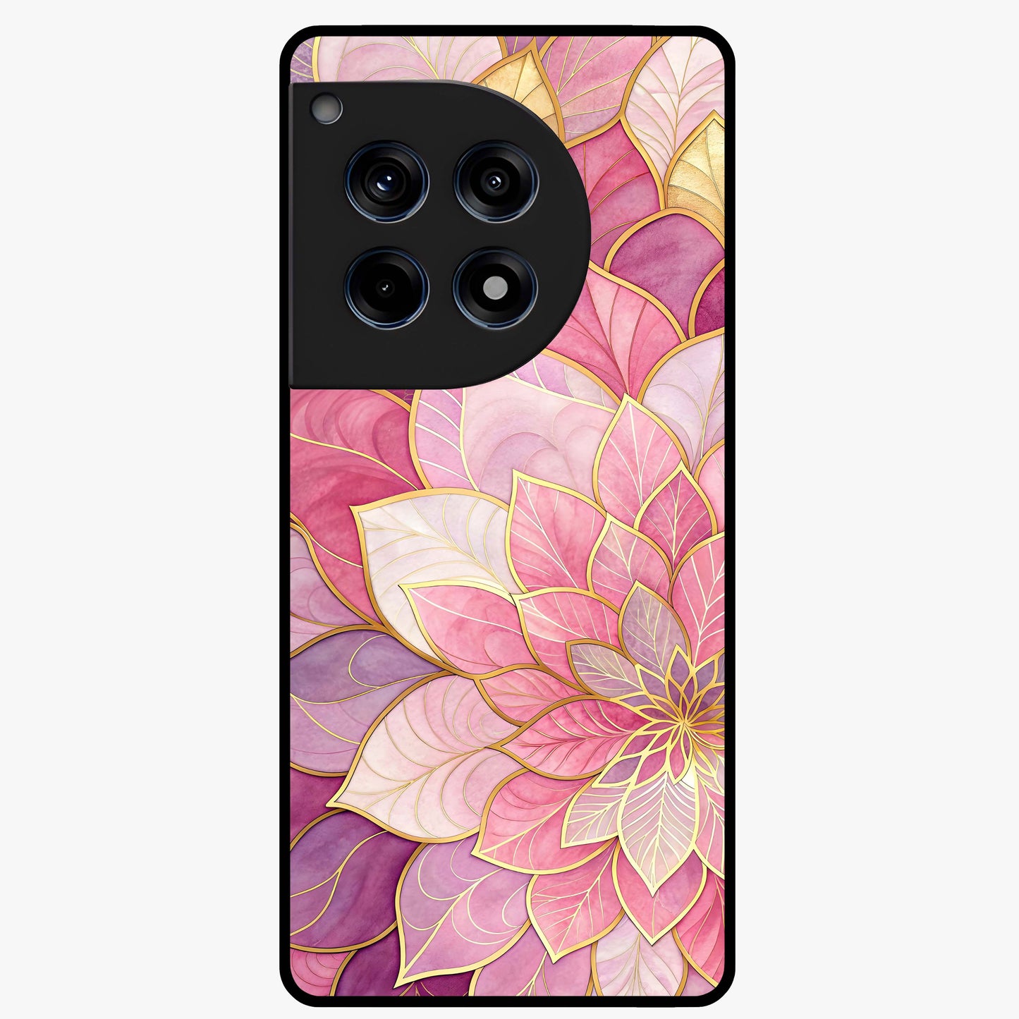 Blush Luxe Bloom Glass Case for OnePlus 12R |1+12R