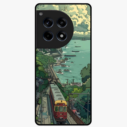 Seaside Train Ride Glass Case for OnePlus 12R |1+12R