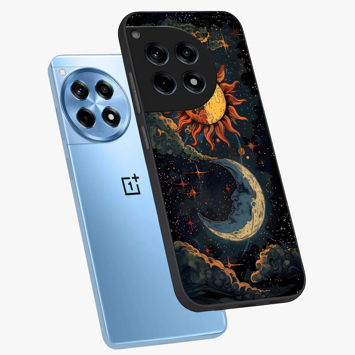 Sun and Moon Magic Design  Glass Case for OnePlus 12R |1+12R