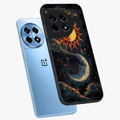 Sun and Moon Magic Design  Glass Case for OnePlus 12R |1+12R