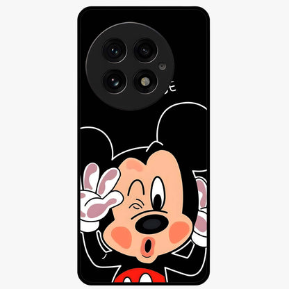Cute Mickey Love Custom Name Glass Case for OnePlus 13 |1+13