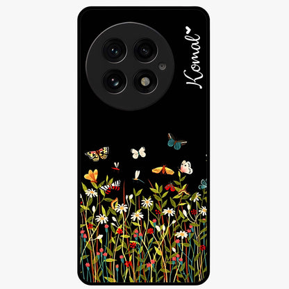 Dark Bloom Wonderland Custom Name Glass Case for OnePlus 13 |1+13