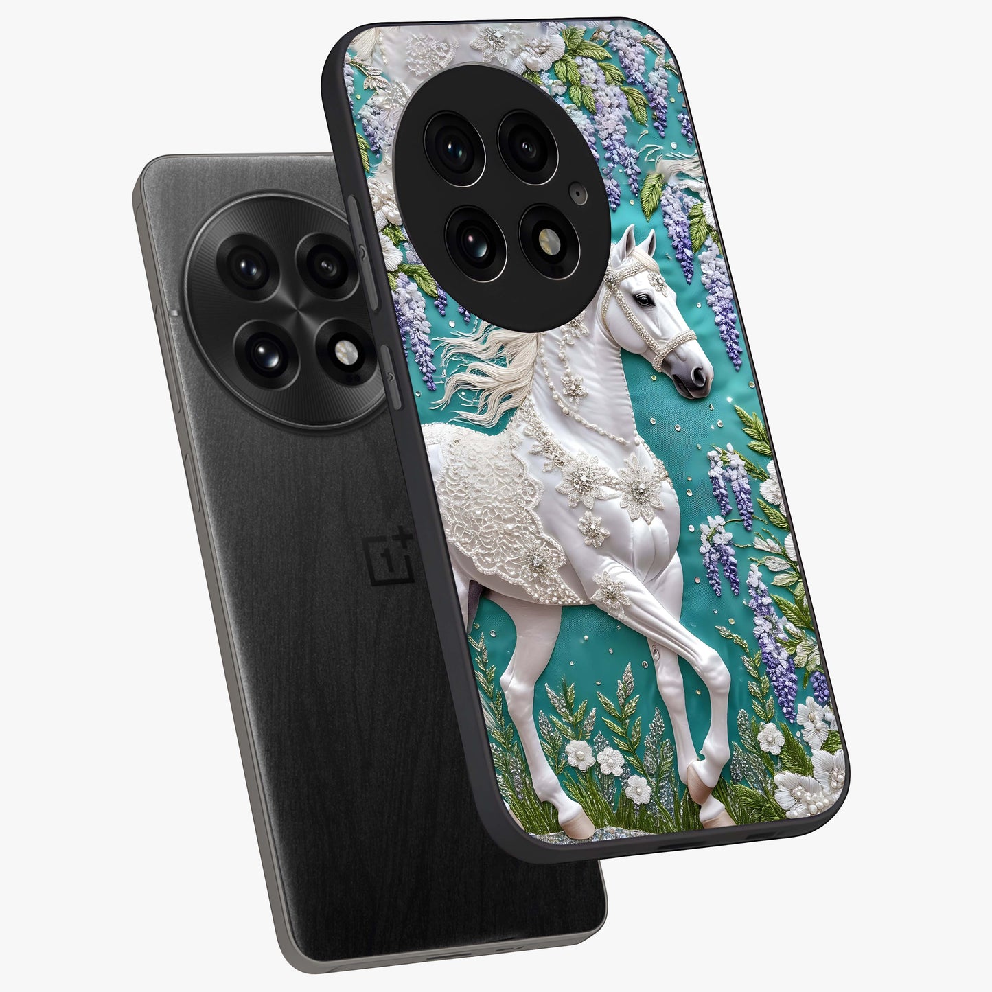 Majestic Floral Stallion Glass Case for OnePlus 13 |1+13