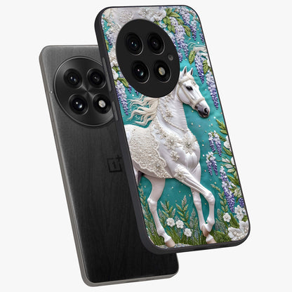 Majestic Floral Stallion Glass Case for OnePlus 13 |1+13
