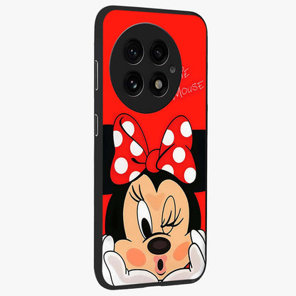 Cute Minnie Love Custom Name Glass Case for OnePlus 13 |1+13