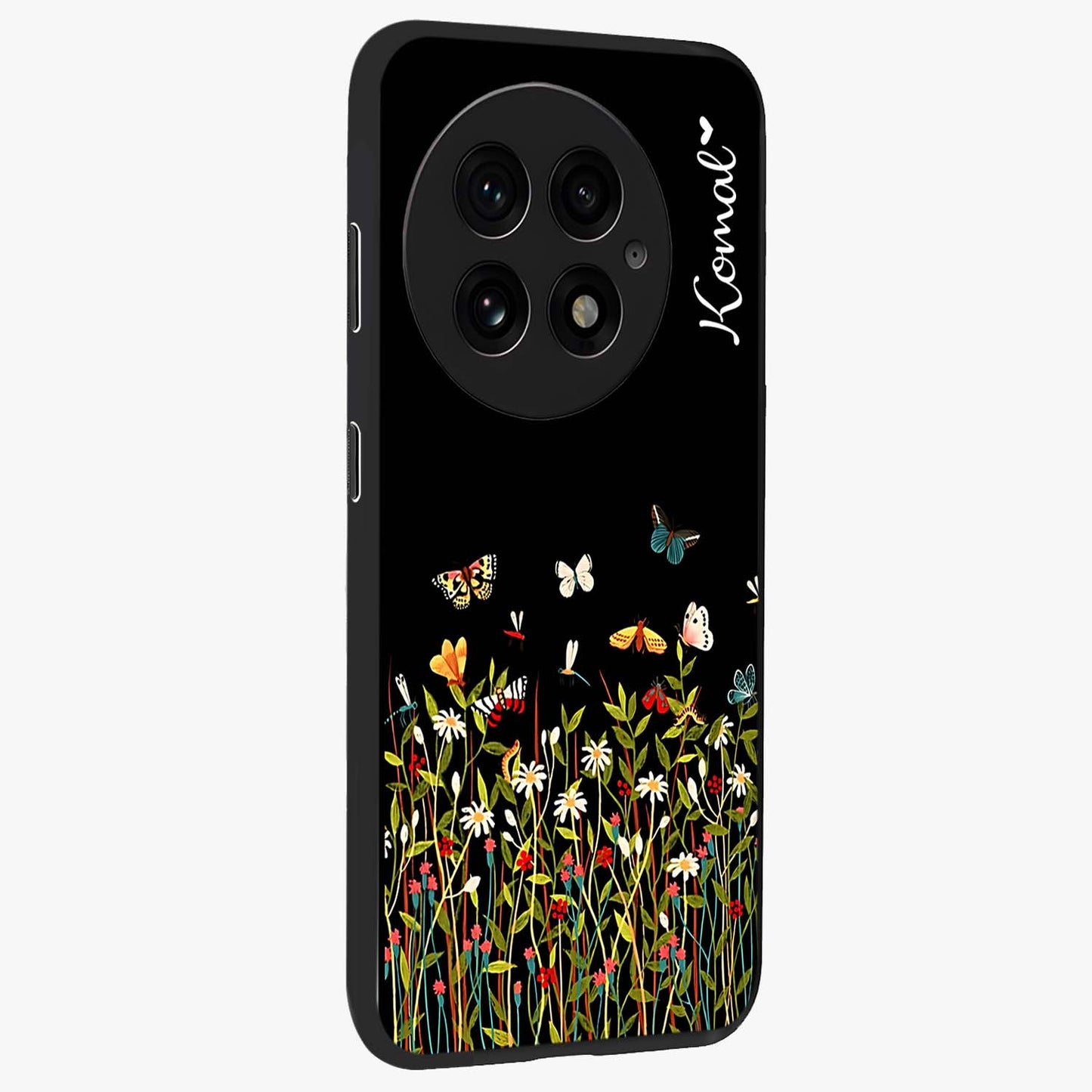 Dark Bloom Wonderland Custom Name Glass Case for OnePlus 13 |1+13