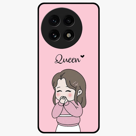 Blushing Love Moment Custom Name Glass Case for OnePlus 13R |1+13R