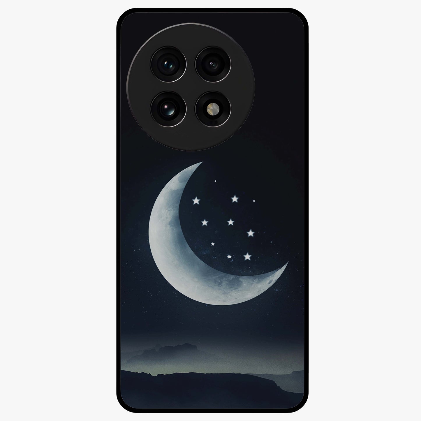 Starry Moon Pattern Glass Case for OnePlus 13R |1+13R