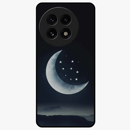 Starry Moon Pattern Glass Case for OnePlus 13R |1+13R