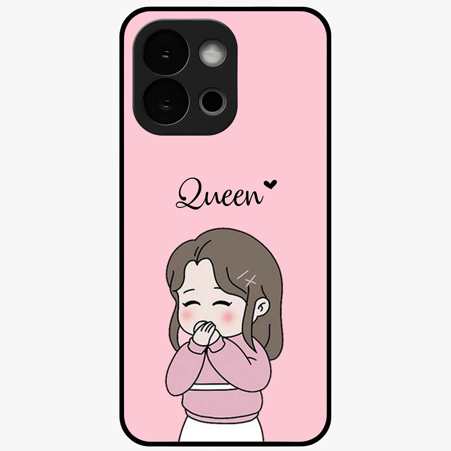 Blushing Love Moment Custom Name Glass Case for OnePlus 13S |1+13S