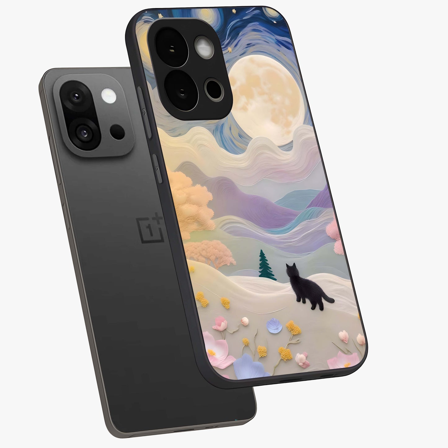 Moonlit Petal Path Glass Case for OnePlus 13S |1+13S