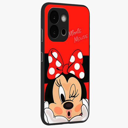 Cute Minnie Love Custom Name Glass Case for OnePlus 13S |1+13S