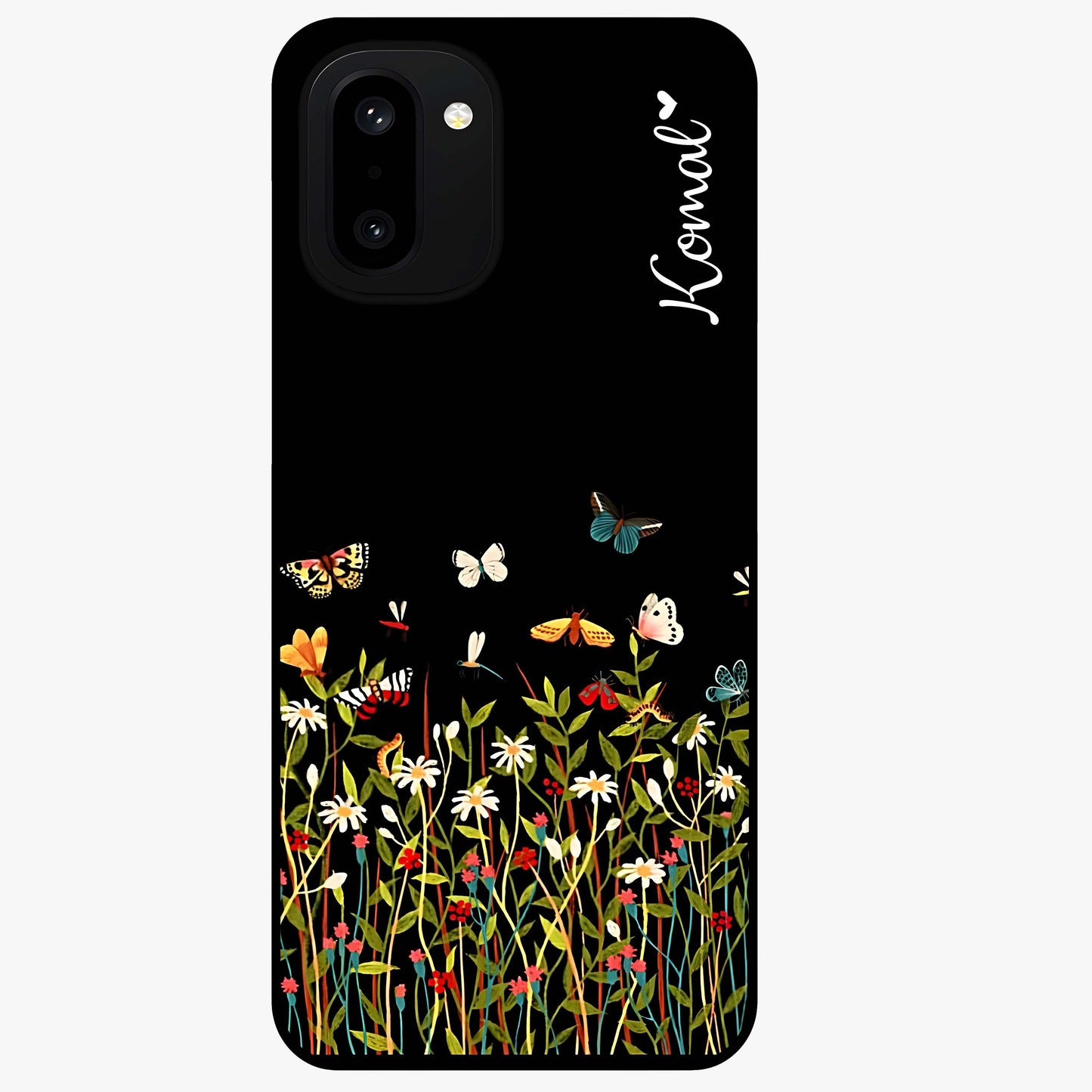 Dark Bloom Wonderland Custom Name Glass Case for OnePlus 15R |1+15R