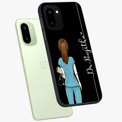 Doctor Pattern Custom Name Glass Case for OnePlus 15R |1+15R
