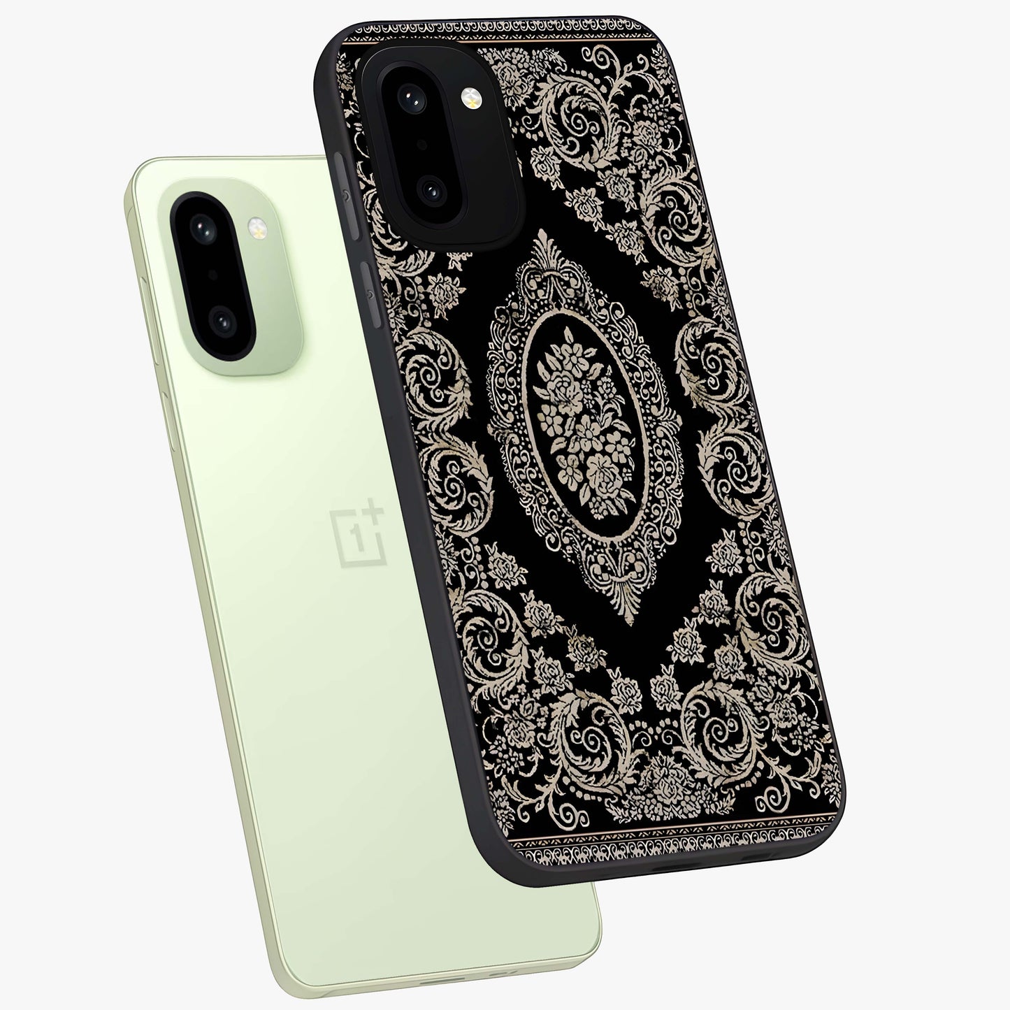 Noir Bloom Elegance Glass Case for OnePlus 15R |1+15R