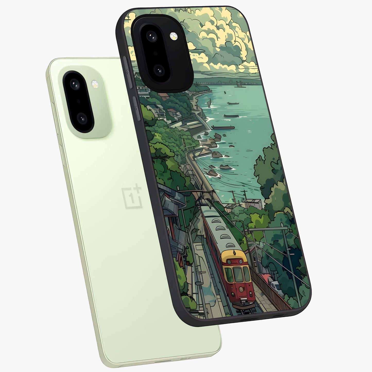 Seaside Train Ride Glass Case for OnePlus 15R |1+15R