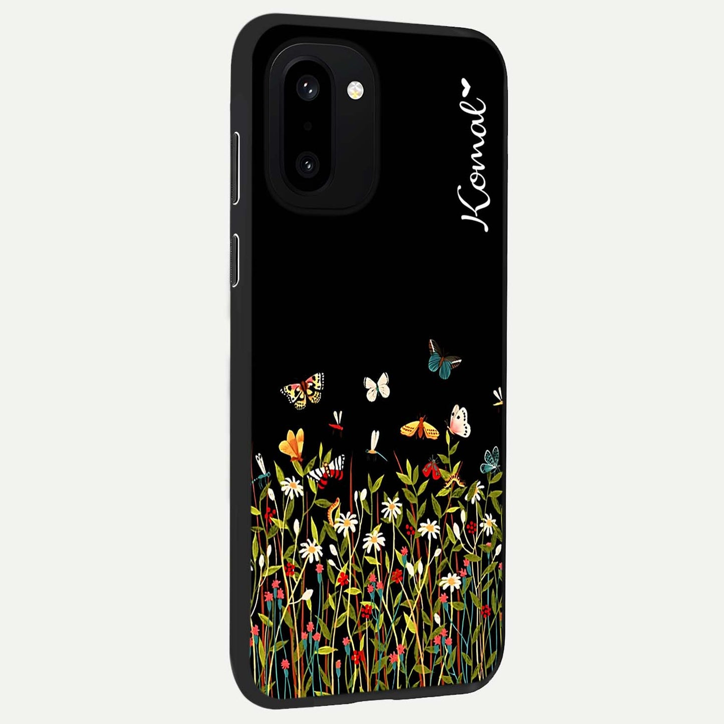 Dark Bloom Wonderland Custom Name Glass Case for OnePlus 15R |1+15R