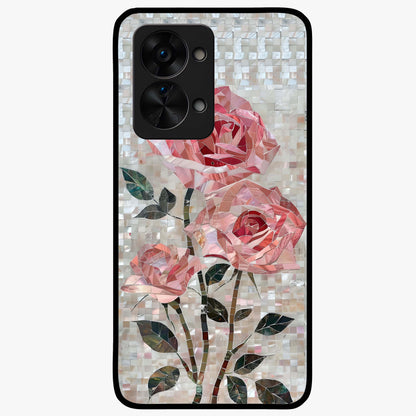Blush Mosaic Bloom Glass Case for OnePlus Nord 2T |1+Nord 2T