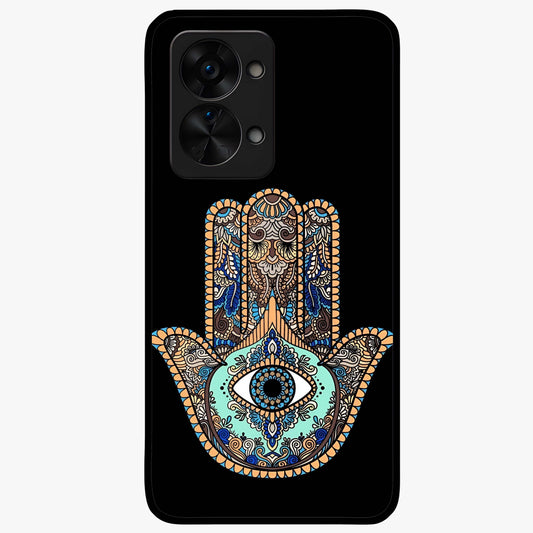 Mystic Hamsa Eye Glass Case for OnePlus Nord 2T |1+Nord 2T