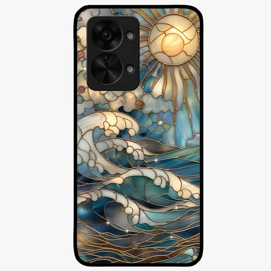 Oceanic Stained  Printed Glass Case for OnePlus Nord 2T |1+Nord 2T