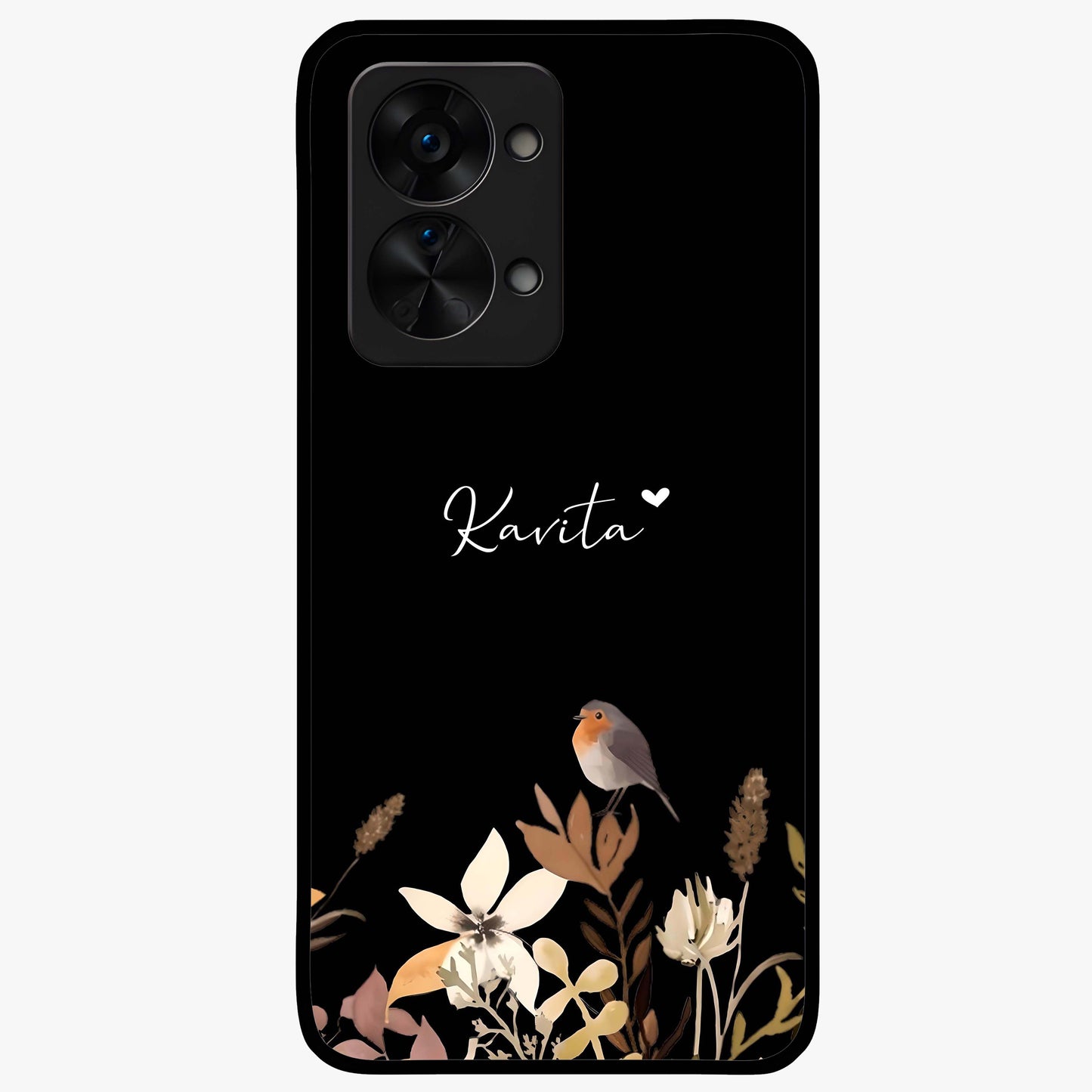Quiet Garden Tune Custom Name Glass Case for OnePlus Nord 2T |1+Nord 2T