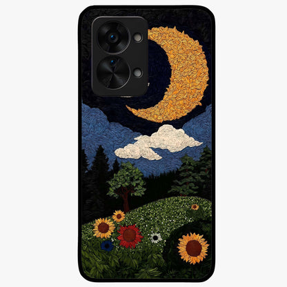 Sun and Moonflowers Glass Case for OnePlus Nord 2T |1+Nord 2T