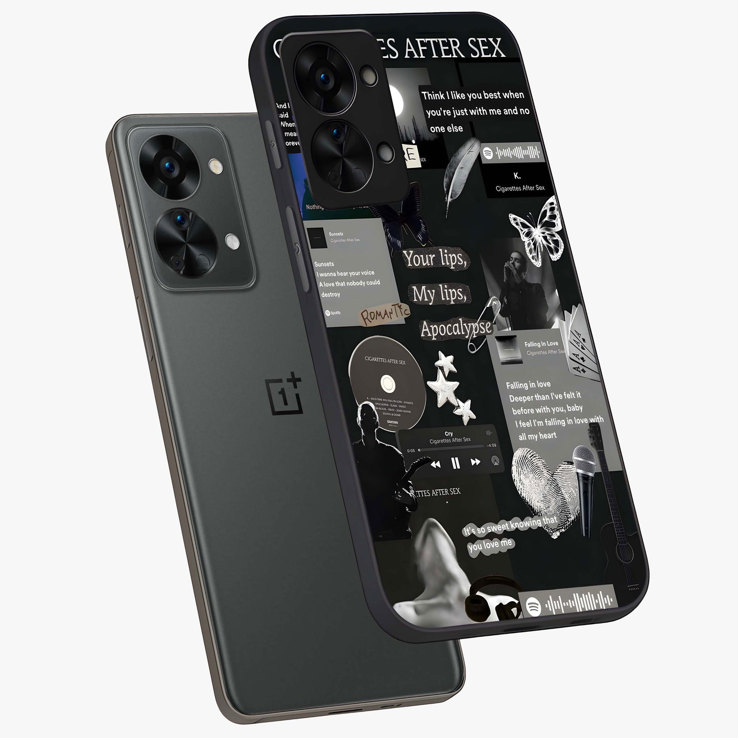 Midnight Love Echo Glass Case for OnePlus Nord 2T |1+Nord 2T